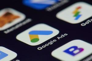 Google Anzeigen Handy, Mobiltelefon Anwendung foto