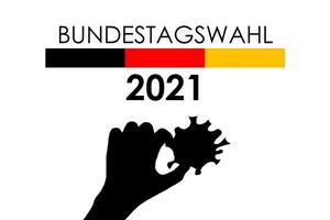 Bundestagswahl 2021. Wahl im Deutsche Parlament Bundestag 2021 während covid-19 foto