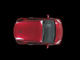 Kirsche rot kompakt Auto - - oben Aussicht foto