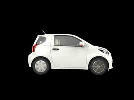 Weiß klein städtisch modern elektrisch Auto - - Seite Aussicht foto