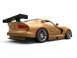 Gold Flocke gemalt modern Supersportwagen - - zurück Aussicht - - 3d Illustration foto