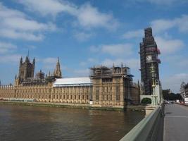 Gebäude des Parlaments Erhaltung arbeitet in London