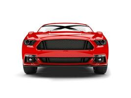 dunkel Purpur rot modern Sport Muskel Auto - - Vorderseite Aussicht Nahansicht Schuss foto