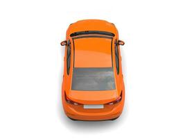 warm Orange modern Geschäft Auto - - oben Nieder Aussicht foto