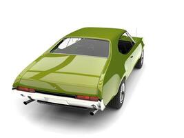 metallisch Limette Grün Jahrgang restauriert Auto - - Rückseite Aussicht foto
