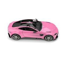 Süßigkeiten Rosa modern Luxus Sport Auto - - oben Nieder Aussicht foto