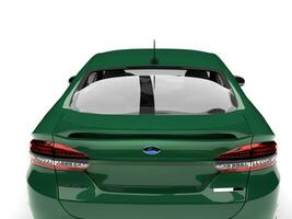 dunkel Grün Ford Mondeo 2015 - - 2018 Modell- - - zurück Aussicht - - 3d Illustration - - auf Weiß Hintergrund foto