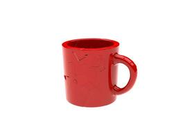 gebrochen rot Kaffee oder Tee Becher foto