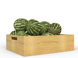 Wassermelonen im hölzern Kiste foto