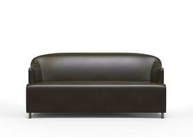 braun Leder Sofa - - auf Weiß Hintergrund - - 3d machen foto