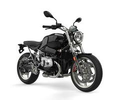 schwarz glänzend Neu modern Muskel Motorrad - - 3d Illustration foto