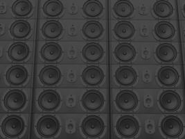 Mauer von matt schwarz modern Musik- Sprecher foto