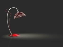 metallisch rot klein modern Schreibtisch Lampe foto