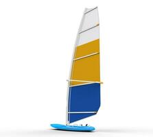 Windsurfen Tafel - - zurück Sicht, isoliert auf Weiß Hintergrund, Ideal zum Digital und drucken Design. foto