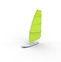 Windsurfen Tafel - - Grün Segel, isoliert auf Weiß Hintergrund, Ideal zum Digital und drucken Design. foto