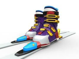 cool bunt Ski Stiefel foto