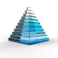 Glas 3d Pyramide foto