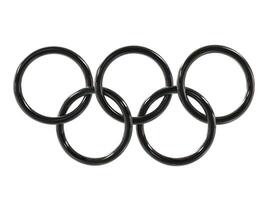 olympisch Ringe - - schwarz - - 3d Illustration foto