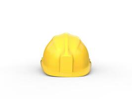 Gelb Arbeitskräfte hätten Hut - - isoliert auf Weiß Hintergrund - - Vorderseite Aussicht foto