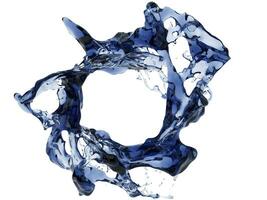 dunkel Blau Kristall Wasser Spritzen foto