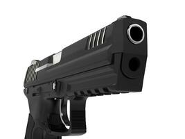 modern schwarz halb automatisch Seite Arm - - Pistole - - Nahansicht Schuss foto