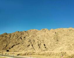 Straße durch das Wüste, Sinai Berge, Hügel foto