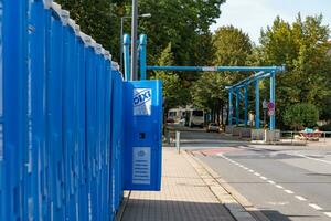 Dresden, Deutschland - - 15 sep 2019 - - Öffentlichkeit bio Toiletten Vor ein Veranstaltung foto