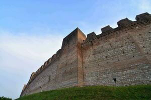 das Mauer von das Schloss von Siena, Italien foto