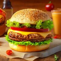 köstlich Gebäck Burger ai generiert foto
