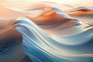 ein malerisch Wüste Landschaft mit ein majestätisch Berg im das Entfernung ai generiert foto