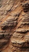 ein atemberaubend Felsen Formation im das Wüste Landschaft ai generiert foto