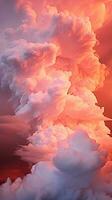 ein Rosa Himmel mit Wolken beim Sonnenuntergang ai generiert foto