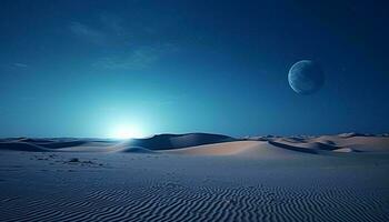 ein schön Wüste Landschaft beim Sonnenuntergang ai generiert foto