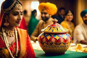 indisch Hochzeit im Delhi. KI-generiert foto