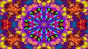 buntes, glänzendes und hypnotisches Kaleidoskop foto