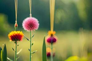 Blumen im das Garten. KI-generiert foto