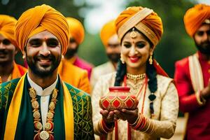 indisch Hochzeit im Delhi. KI-generiert foto