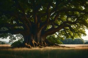 das größten Eiche Baum im das Welt. KI-generiert foto