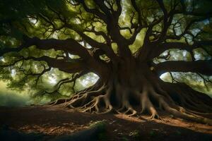 das Baum von Leben, durch Person. KI-generiert foto