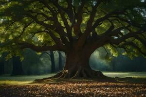 das Baum von Leben durch Person. KI-generiert foto