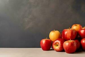 traditionell Essen von jüdisch Neu Jahr Urlaub von Tradition oder Religion. rosh hashanah mit Kopieren Raum Konzept durch ai generiert foto