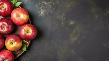 traditionell Essen von jüdisch Neu Jahr Urlaub von Tradition oder Religion. rosh hashanah mit Kopieren Raum Konzept durch ai generiert foto