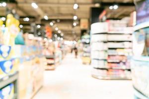 abstrakte Unschärfe und defokussierter Supermarkt für den Hintergrund foto