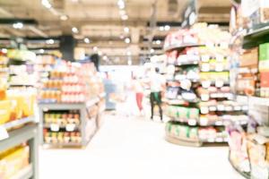 abstrakte Unschärfe und defokussierter Supermarkt für den Hintergrund foto