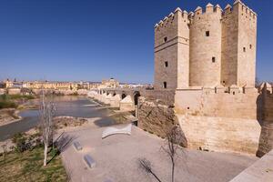 römisch Brücke und Guadalquivir Fluss, großartig Moschee, Córdoba, Spanien foto