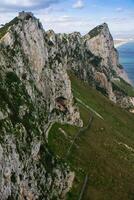 Aussicht von das Gibraltar Felsen von das Oberer, höher Felsen foto