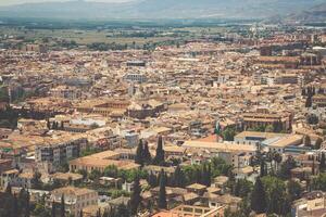 Spanien, Andalusien Region, Granada Stadt, Dorf Panorama von Alhambra Standpunkt foto