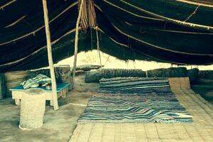 ein Berber Zelt im Matmata, Tunesien foto