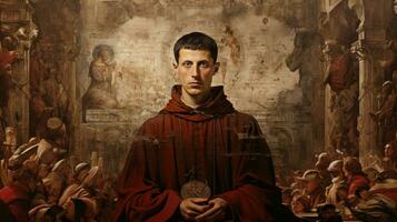 Porträt von st. Felix von Spoleto. katholisch Heilige Serie. foto