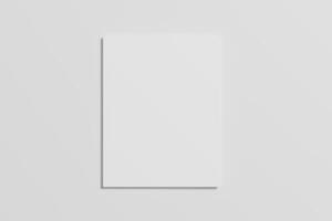 uns Brief Größe Zeitschrift Broschüre 3d Rendern Weiß leer Attrappe, Lehrmodell, Simulation foto